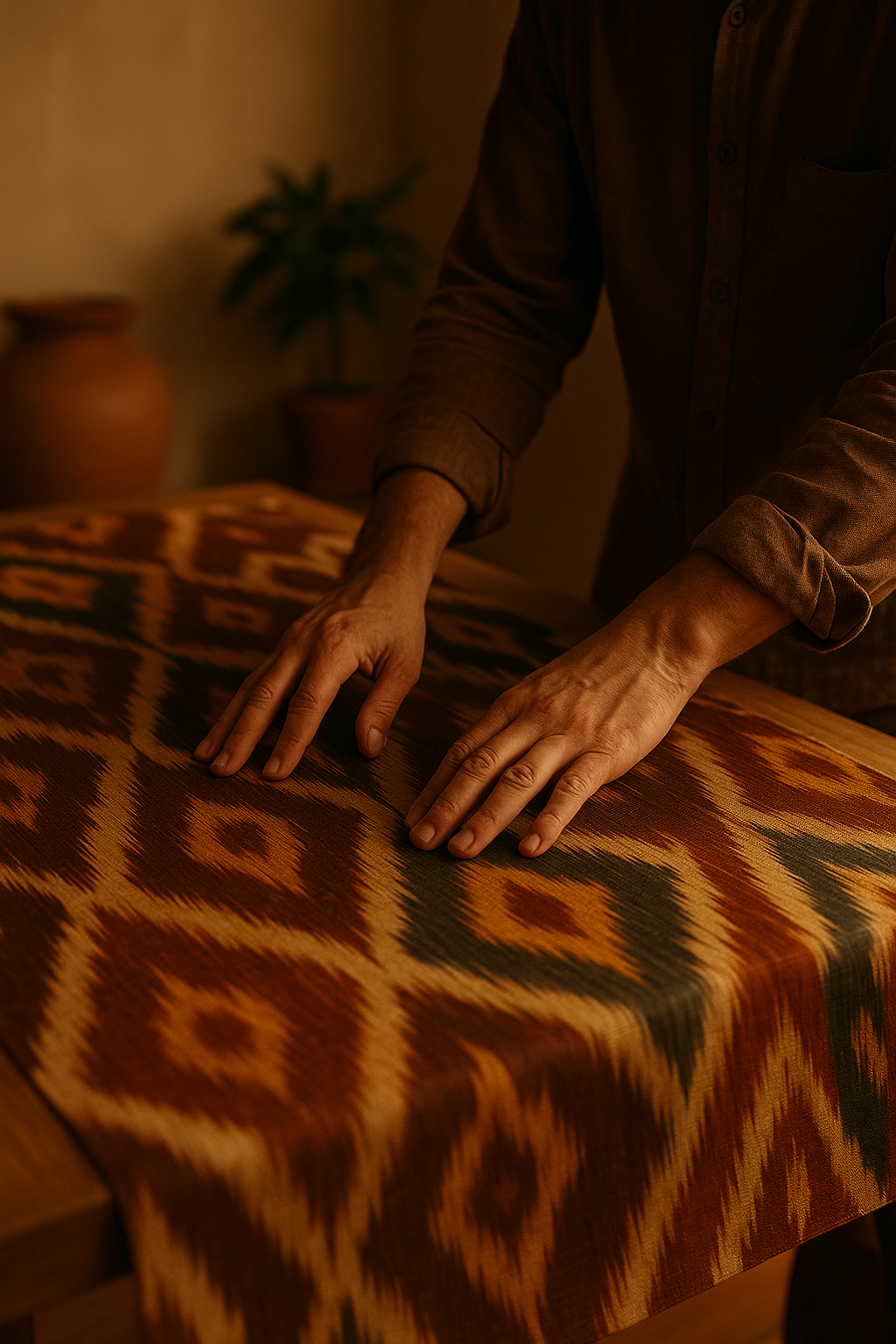 Premium Ikat Tablecloth Samarkand Soul Edition